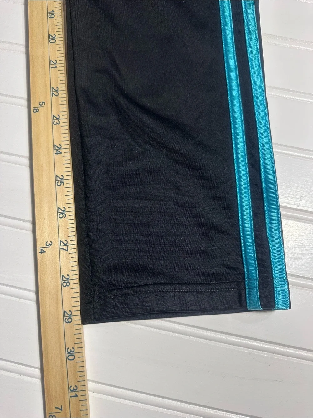 Adidas black & teal track pants girls XL 18/20